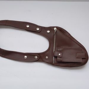 Anna S brown leather holster-style wallet